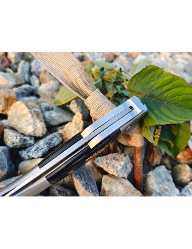 Cuchillo de bolsillo plegable Genérico X12M 9.5 cm mango negro