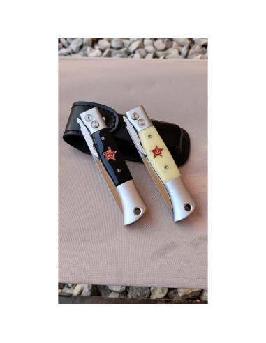 Cuchillo de bolsillo plegable Genérico X12M 9.5 cm mango negro