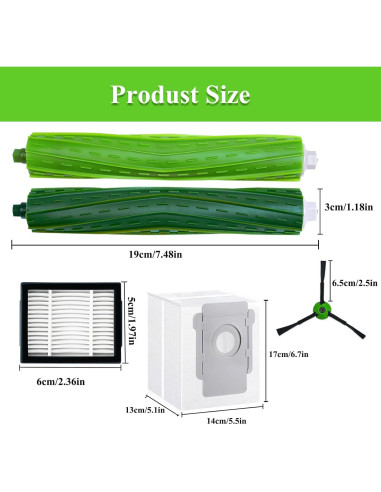 Repuestos para iRobot Roomba Soniicmomo 28 Piezas - Cepillos y Filtros