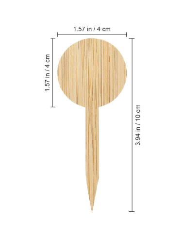 20 Etiquetas de Plantas de Bambú Tofficu - Impermeables 10x4 cm