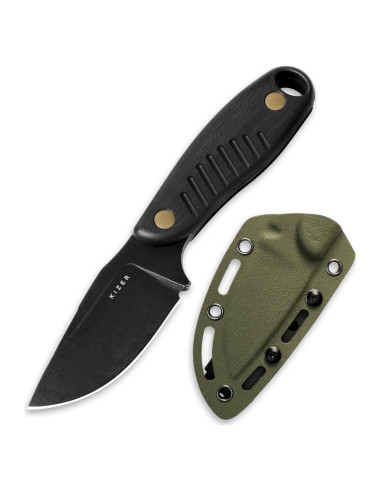 Cuchillo de hoja fija Kizer Hare D2 7.99 cm con funda