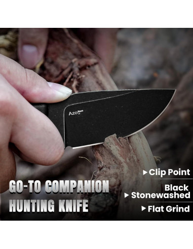 Cuchillo de hoja fija Kizer Hare D2 7.99 cm con funda