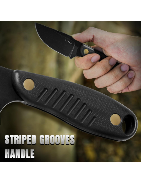 Cuchillo de hoja fija Kizer Hare D2 7.99 cm con funda