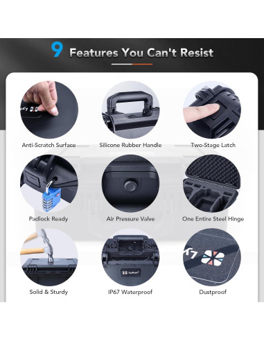 Funda Dura Impermeable Lykus Titan MM410 para DJI Mini 4 Pro y RC