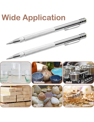 2 Piezas Scriber Carburo Tungsteno HINGTAI con 12 Puntas