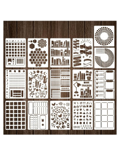 16 Piezas Plantillas para Diario Boqon - Accesorios DIY