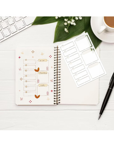 16 Piezas Plantillas para Diario Boqon - Accesorios DIY