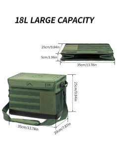 Bolsa de Almacenamiento Camping 18L PSKER Impermeable Verde Militar 2