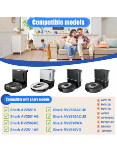 Kit de Repuesto 12 Piezas para Aspiradora Robot Shark AI AV2501S 2