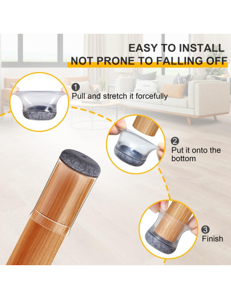 48 Protectores de Suelo de Silicona RKELA para Patas de Sillas