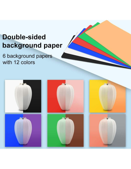 Caja de Luz Fotográfica PULUZ 25.4x25.4cm con LED y 12 Fondos