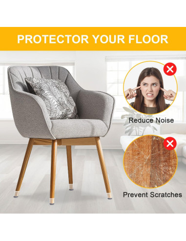 48 Protectores de Suelo de Silicona RKELA para Patas de Sillas