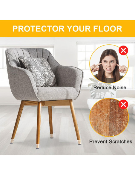 48 Protectores de Suelo de Silicona RKELA para Patas de Sillas