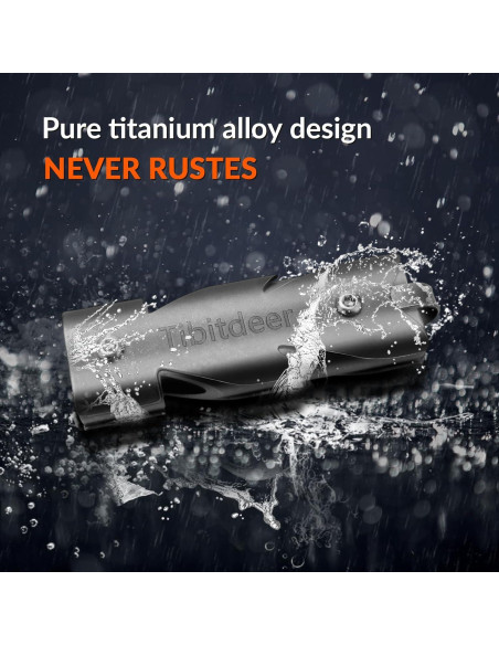 Silbato de Emergencia Titanio Tibitdeer KS013 120dB con Anillos