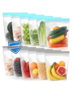 Bolsas Reutilizables de Congelador Lerine 12 Piezas 1 Galón