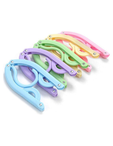 10 Perchas Plegables Trubetter Antideslizantes para Ropa