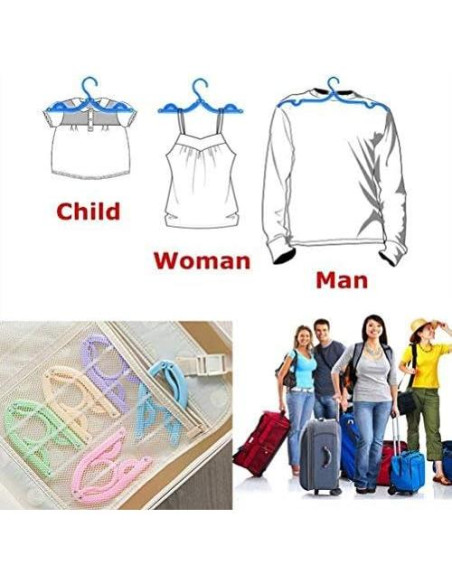 10 Perchas Plegables Trubetter Antideslizantes para Ropa