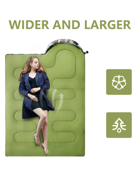 Saco de Dormir Individual ORTHOMTEX Camuflaje Verde 3 Estaciones