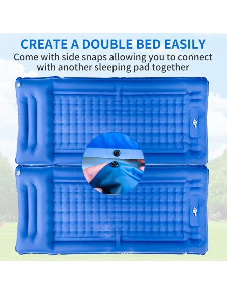 Almohadilla Inflable de Camping SEVNPRIME 198x74cm con Bomba