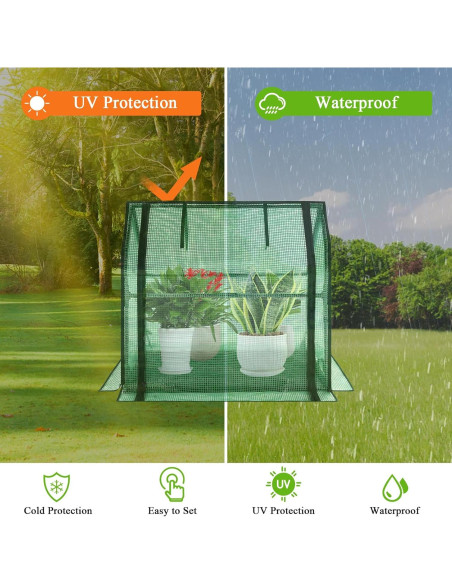 Invernadero Mini Portátil U'Artlines 91x46x84 cm con Alfombra