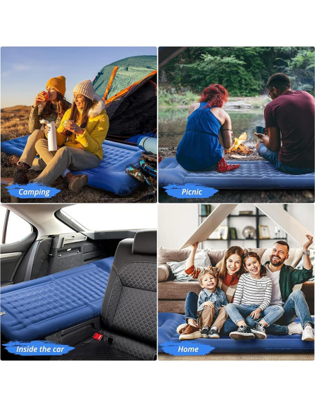 Almohadilla Inflable de Camping SEVNPRIME 198x74cm con Bomba