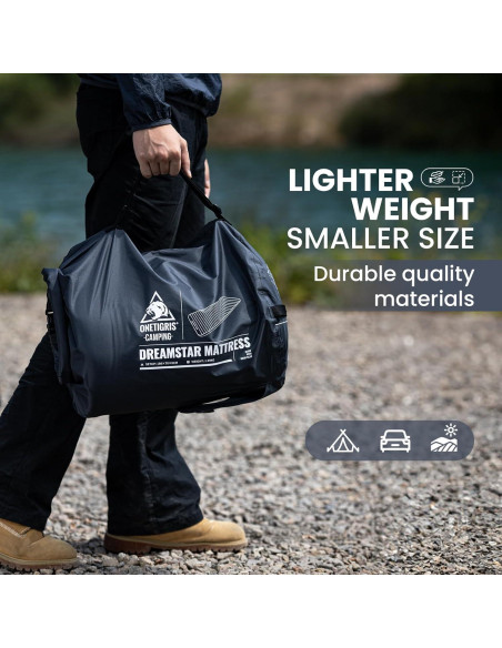 Colchón de Aire Individual OneTigris Dreamstar 7.6cm Grís