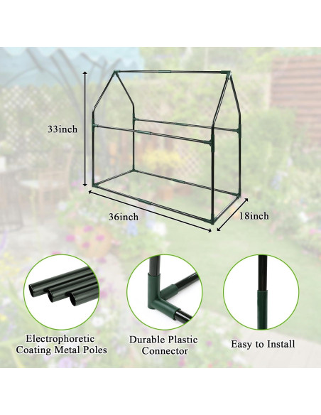 Invernadero Mini Portátil U'Artlines 91x46x84 cm con Alfombra