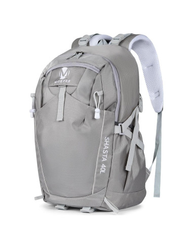 Mochila de Senderismo 40L Mokzer Gris Impermeable Unisex