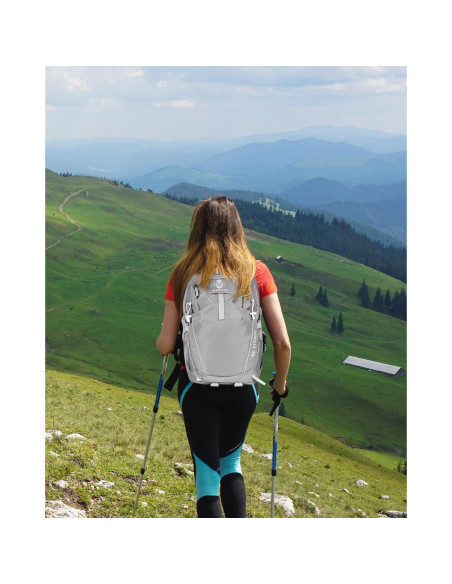 Mochila de Senderismo 40L Mokzer Gris Impermeable Unisex