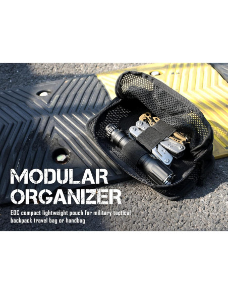 Bolsa de Cremallera Táctica LIVANS 21x4x10cm Organizador EDC