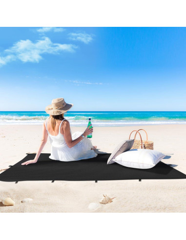 Cubierta de Lona Impermeable Honsaifau 1.52m x 1.52m Negra