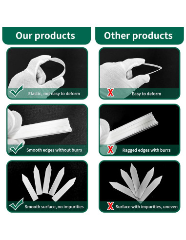 100 Etiquetas de Plantas Blancas AMORNING 10x2cm PVC