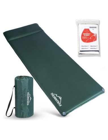 Almohadilla de Camping Autoinflable Thorntrax Verde 7.87 cm