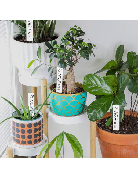 100 Etiquetas de Plantas Blancas AMORNING 10x2cm PVC