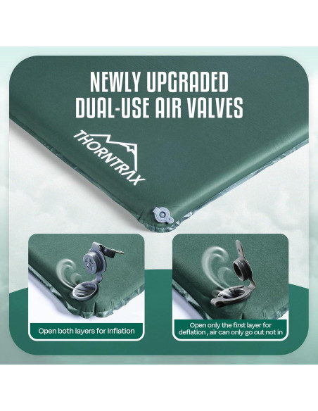 Almohadilla de Camping Autoinflable Thorntrax Verde 7.87 cm