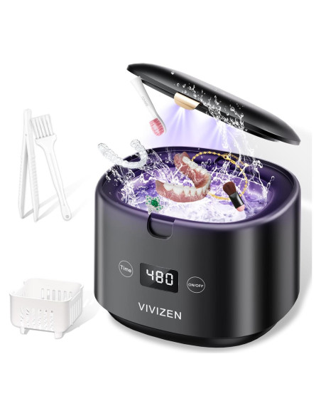Limpiador Ultrasónico de Retenedores VIVIZEN 30W 45kHz Negro Limpiador Ultrasónico de Retenedores VIVIZEN 30W 45kHz Negro