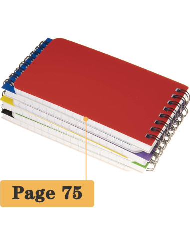 6 Cuadernos de Bolsillo Espiral QiCheng 7.62x12.7 cm Verde