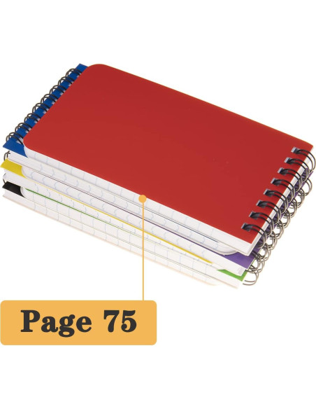 6 Cuadernos de Bolsillo Espiral QiCheng 7.62x12.7 cm Verde