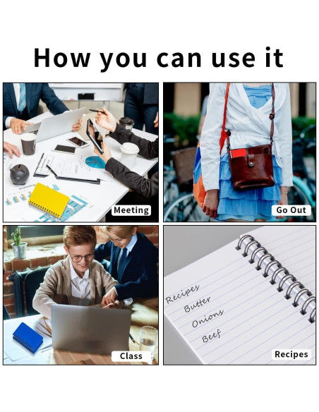 6 Cuadernos de Bolsillo Espiral QiCheng 7.62x12.7 cm Verde