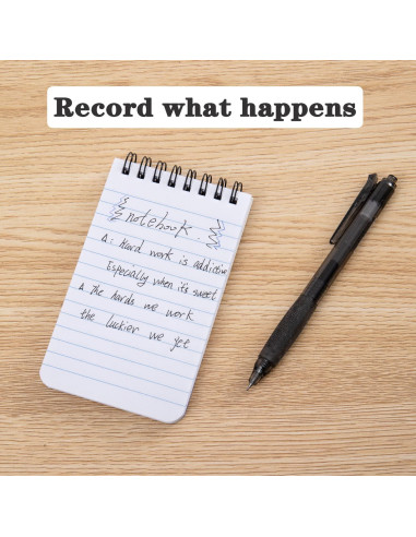 6 Cuadernos de Bolsillo Espiral QiCheng 7.62x12.7 cm Verde