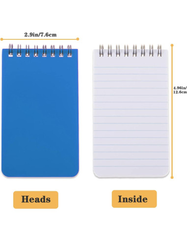 6 Cuadernos de Bolsillo Espiral QiCheng 7.62x12.7 cm Verde