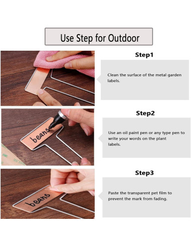 25 Etiquetas de Cobre para Plantas Wanapure 10" Resistentes