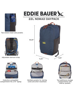 Mochila Nomad Eddie Bauer 22L con Funda para Hidratación 2