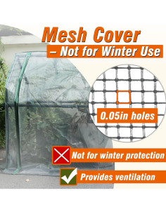 Invernadero Mini Gardzen Portátil 92x48x84.8 cm con Malla 2