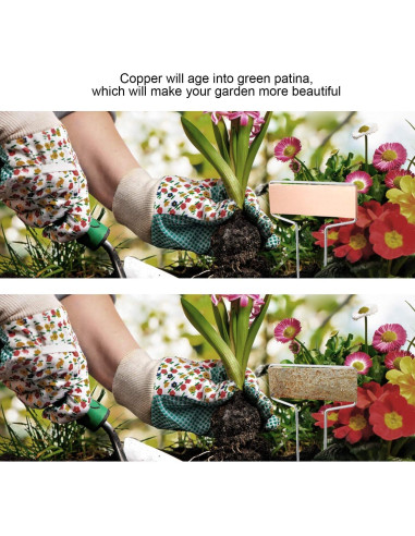 25 Etiquetas de Cobre para Plantas Wanapure 10" Resistentes