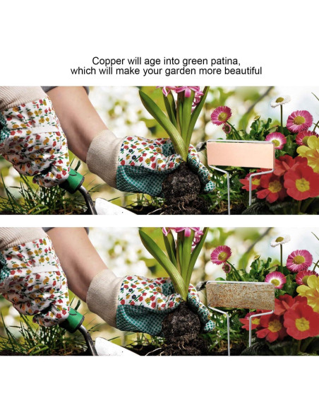 25 Etiquetas de Cobre para Plantas Wanapure 10" Resistentes