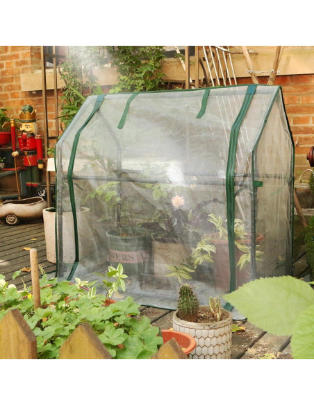 Invernadero Mini Gardzen Portátil 92x48x84.8 cm con Malla