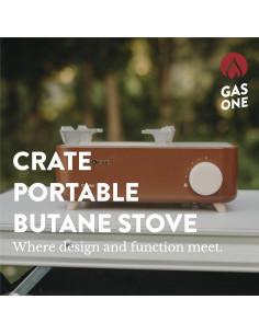 Estufa de Gas Portátil Gas One Butano 6800 BTU Camping Marrón 2