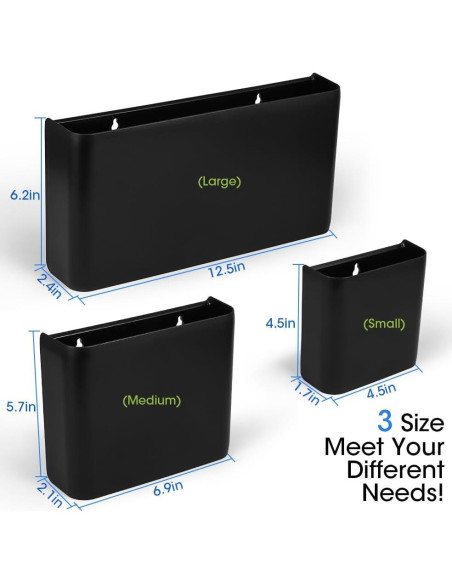 Caja de Almacenamiento Magnética Picowe 3 Piezas - Negro