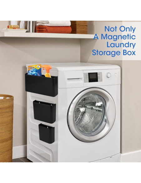 Caja de Almacenamiento Magnética Picowe 3 Piezas - Negro